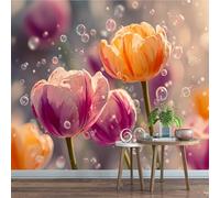 Photo Wallpaper Tulip Murals Art Wallpaper 3D Photo 430 x 300 cm Flowers Wall Mural for Living Room Bedroom TV Background