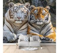 Photo Wallpaper Wall Application Animal Bengal Tiger Wallpaper Designer Photo Mural- 300 x 210 cm Wall Mural- for Living Room Bedroom Office Home Decoration