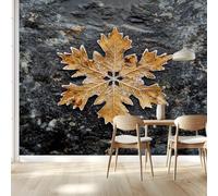 Photo Wallpaper Wall Mural Falling Leaves and Snowflakes Custom 3D Wallpaper Living Room The Wall for Bedroom Mural 157 x 110 inch