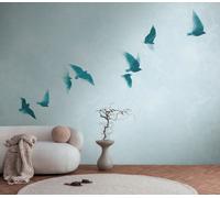 Photo wallpaper watercolor look birds shadow sky blue 39923-1 (4,48£/1qm)