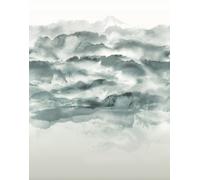 Photo wallpaper Watercolor Waves Pattern Abstract Green Petrol 33124 (12,77£/1qm