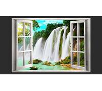 Photo Wallpaper Waterfall 150x105 cm 3D Wall Mural Natural Landscape Wallpaper Non-Woven Wall Art Decoration Poster for Bedrooms and Living Room 2002-ABP
