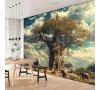 Photo Wallpaper Wilderness Ancient Trees Wild Animals Wall Mural 3D Wall Mural Decoration Poster Premium Non-Woven Wallpaper Wall Art for Living Room Bedroom Children's Room Office W200xH140 10yf273