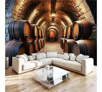 Photo Wallpaper Wine Cellar Vintage Estate Wall Mural 3D Wall Mural Decoration Poster Premium Non-Woven Wallpaper Wall Art for Living Room Bedroom Children's Room Office W366xH254cm 1yf174