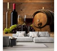 Photo Wallpaper Wine Non-Woven Wall Mural 3D Red Wine Wine Cellar Mural Wallpaper for Living Room Bedroom Kids Room Office TV Background Home Decor 400x280 cm H121