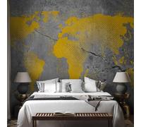 Photo Wallpaper World Map 200x140 cm 3D Wall Mural Abstract Wallpaper Non-Woven Wall Art Decoration Poster for Bedrooms and Living Room 1123-ABP