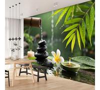 Photo Wallpaper Zen Ink Painting Healing Wall Mural 3D Wall Mural Decoration Poster Premium Non-Woven Wallpaper Wall Art for Living Room Bedroom Children's Room Office W200xH140 9yf112