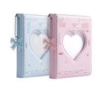 Photocard Binder 2 Pack, Bow & Cat Design Mini Kpop Album for Collectors | 2pcs; size 8.9*11cm