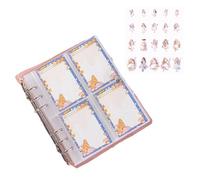 Photocard Binder - 25 Pages 200 Pockets Kpop Photocard Holder, 6 Book Rings Kpop Photocard Holder, Clear Book Covers A5 Photo Card Binder With 40pcs Girl Stickers, Pvc Photocard Holder