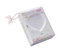 Photocard Binder - 3In Mini Heart Hollow Photo Album - Can Hold 40 Cards,Transparent Card Slots for Easy Viewing,protection of Photos from Scratches,as Star-chasing Album,daily Card Holder
