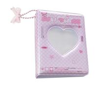 Photocard Binder - 3In Mini Heart Hollow Photo Album - Can Hold 40 Cards,Transparent Card Slots for Easy Viewing,protection of Photos from Scratches,as Star-chasing Album,daily Card Holder