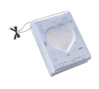 Photocard Binder - 3In Mini Heart Hollow Photo Album - Can Hold 40 Cards,Transparent Card Slots for Easy Viewing,protection of Photos from Scratches,as Star-chasing Album,daily Card Holder