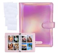 Photocard Binder, Kpop Binder A5 Kpop Photocard Holder, 120 Pockets Kpop Binder 4 Pockets 30 Pages, Photo Album 6 Ring Binder Album PU Leather Scrapbook for Photo Collection