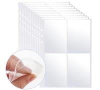 Photocard Binder Sleeves 20 Pack 160 Pockets A5 6 Ring Kpop Photocard Holder Photo Card Binder Sleeves Trading Card Clear Double-Sided 4 Pocket Photo Album Pages Game Cards Protector