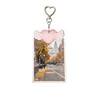 Photocard Holder Keychain, Photocard Holder | Key Ring Sleeve Protector,Clear Acrylic Credit Card Holder for Adults Women Girls and Kids
