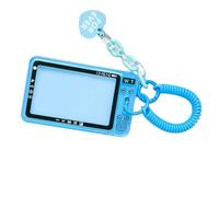 Photocard Holder with Retractable Spring Coil Keychain Card Protective Case for Bus Card Student Holder