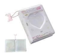 Photocard K-pop Binder - Small Photocard Holder Book With Lovely Pendant, Cute M-ini Photo Album, Love Heart Hollow K-pop Binder Collector Book, Storage Photo Album With Space For Up To 40 Photocards