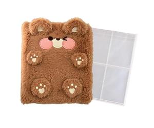 Photocard Storage Book, Plush Album Case, Cute Memory Holder, A6 Animal Binder Collection Organizer for Kids Family New Year Pregnancy Birth Grandparents Growth Home Holiday Party Keepsake
