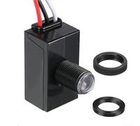 Photocell Light Sensor Outdoor Photoelectric Light Control Switch, Automatic Dusk to Dawn Light Controller with LED and Incandescent Compatibility,