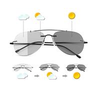 Photochromic Progressive Multifocus Reading Glasses Transition Multifocal UV400 Sunglasses Sun Readers Blue Light Blocking Computer Eyeglasses Anti Glare Eye Strain Lightweight Eyewear for Men Women