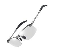 Photochromic Sunglasses for Men,Smart Transition Sunglasses | Anti Glare Polarized Driving Goggles UV400 Protection for Men Outdoor Fishing Hiking Cycling Golf Driving Outdoor Sports, White, Refer to