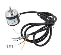 Photoelectric Encoder ABZ Three - Phase Incremental Rotary Encoder, Solid Shaft DC 5-24V for Office Automation and Engineering, Compact Aluminum - Plastic Design with (600Z)
