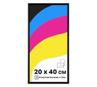Photoframe4you - 20x40 cm Picture Frame Black - Aluminium Photo Frame with Shatterproof Acrylic Glass - 7,9x15,7 inches Wall Hanging for Posters & Certificates in Living Room, Bedroom Tacoma