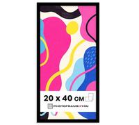 Photoframe4you - Black Photo Frame 20x40 cm / 7,9x15,7 in. - Shatterproof Acrylic Glass - Minimalist MDF Wall Hanging for Posters, Puzzles, Certificates & More - Modern Decor - Arco