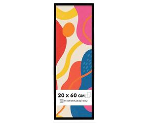 Photoframe4you - Black Photo Frame 20x60 cm / 7,9x23,6 in. - Shatterproof Acrylic Glass - Durable Plastic Wall Hanging for Pictures, Posters, Art Prints, Certificates & More - Nancy