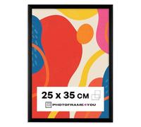 Photoframe4you - Black Photo Frame 25x35 cm / 9,8x13,8 in. - Shatterproof Acrylic Glass - Durable Plastic Wall Hanging for Pictures, Posters, Art Prints, Certificates & More - Nancy