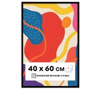 Photoframe4you - Black Photo Frame 40x60 cm / 15,7x23,6 in. - Shatterproof Acrylic Glass - Durable Plastic Wall Hanging for Pictures, Posters, Art Prints, Certificates & More - Nancy