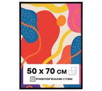 Photoframe4you - Black Photo Frame 50x70 cm / 19,7x27,6 in. - Shatterproof Acrylic Glass - Durable Plastic Wall Hanging for Pictures, Posters, Art Prints, Certificates & More - Nancy