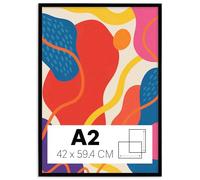 Photoframe4you - Black Photo Frame A2 42x59,4 cm / 16,5x23,4 in. - Shatterproof Acrylic Glass - Durable Plastic Wall Hanging for Pictures, Posters, Art Prints, Certificates & More - Nancy