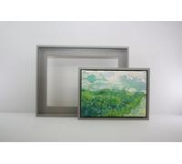 Photoframesandmore Pale Grey - Wooden Tray Frames. 22mm Deep. Standard Size. Floating Effect Frames for Canvases. 12x16