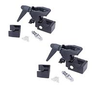 PhotoGeeks Photography Studio Clamps for Background & Equipment Support (2 x Super Clamp 1/4" & 3/8" Male)