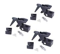 PhotoGeeks Photography Studio Clamps for Background & Equipment Support (3 x Super Clamp 1/4" & 3/8" Male)