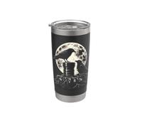 Photographer Camera Lens Raven Bird Photography Moon Men Stainless Steel Insulated Tumbler