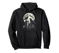 Photographer Camera Lens Raven Bird Photography Moon Pullover Hoodie