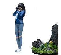 Photographer Figure Model - 1/64 Scale Miniature Toy, Collectible Diorama Character | Realistic Street People Display, Hand Painted Simulation Figurine For Photography, Miniature Scene, Hobby Projects