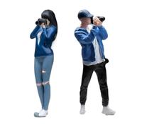 Photographer Figure Model - 1/64 Scale Simulation Miniature Display Toy, Architectural Photographer People Figures | Wide Usage, Create visually stunning sandbox layouts, Sophisticated Craftsmanship