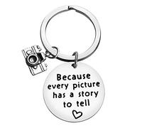 Photographer Keyring Photographer Gift for Him Her Because Every Picture Has A Story to Tell Camera Charm Keychain Photographer Graduation Valentines Christmas Birthday Present Photo Club Gift