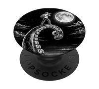 Photographer Octopus Moon Camera Vintage Photography Men PopSockets Adhesive PopGrip