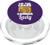 Photographer Photography Quote I'm The Crazy Camera Lady PopSockets PopGrip for MagSafe
