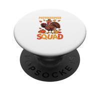Photographer Squad Thanksgiving Turkey Pilgrim Fall Leveas PopSockets Adhesive PopGrip
