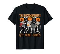 Photographer's Got Bone Moves Halloween Horror Skeletons T-Shirt