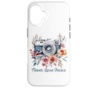 Photographers Never Lose Focus Camera Flowers Photography Case for iPhone 16
