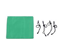 Photographic Green Screen Backdrop Cloth, Professional Green Screen for Photo Video, Perforated Cotton Polyester Background with Retaining Clips, Pure Color Chroma (2x2 M/6.56x6.56 FT)