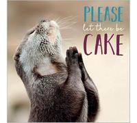 Photographic Greeting Card (ABA-10716) - Birthday - 'Praying Otter' Please Let There be Cake - from The Rapture Range