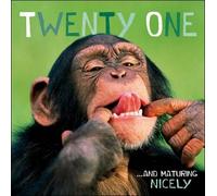 Photographic Greetings Card (WDM0513) Birthday - Twenty One Chimp 'Monkey Business' - From The Framed Range.