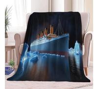 Photographing Titanic Flannel Fleece Blanket 200 x 200 cm, Black Ultra Soft Fleece Throw Blanket for Infant Girls and Boys Kids Toddlers, Warm and Lightweight for All Seasons